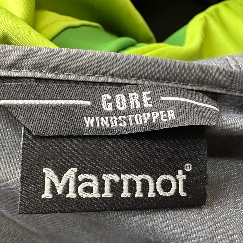 lime green women's windstopper hooded jacket - Picture 3 of 4